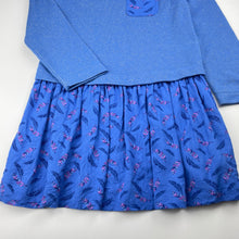Load image into Gallery viewer, Girls Pumpkin Patch, spliced long sleeve dress, feathers, GUC, size 8, L: 63cm