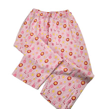 Load image into Gallery viewer, Girls floral, cotton pyjama pants, Inside leg: 43cm, FUC, size 9-10,  