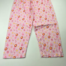Load image into Gallery viewer, Girls floral, cotton pyjama pants, Inside leg: 43cm, FUC, size 9-10,  