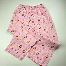 Load image into Gallery viewer, Girls floral, cotton pyjama pants, Inside leg: 43cm, FUC, size 9-10,  