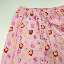 Load image into Gallery viewer, Girls floral, cotton pyjama pants, Inside leg: 43cm, FUC, size 9-10,  
