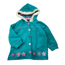 Load image into Gallery viewer, Girls Wave Zone, embroidered fleece lined sweater, EUC, size 2,  