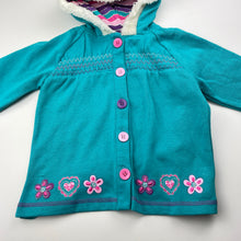 Load image into Gallery viewer, Girls Wave Zone, embroidered fleece lined sweater, EUC, size 2,  
