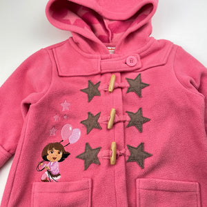 Girls Nickelodeon, Dora the Explorer fleece jacket / coat, GUC, size 2,  