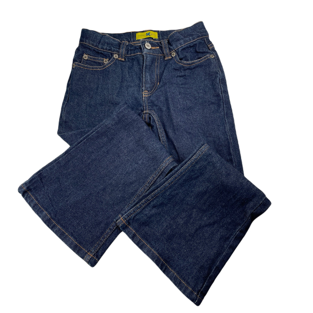 Girls FREDERICK CASEY, dark stretch denim bootcut jeans, adjustable, Inside leg: 47cm, EUC, size 5,  