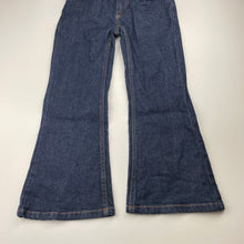 Load image into Gallery viewer, Girls FREDERICK CASEY, dark stretch denim bootcut jeans, adjustable, Inside leg: 47cm, EUC, size 5,  