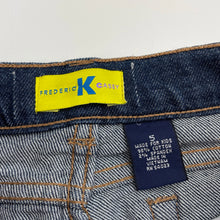 Load image into Gallery viewer, Girls FREDERICK CASEY, dark stretch denim bootcut jeans, adjustable, Inside leg: 47cm, EUC, size 5,  