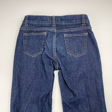 Load image into Gallery viewer, Girls FREDERICK CASEY, dark stretch denim bootcut jeans, adjustable, Inside leg: 47cm, EUC, size 5,  