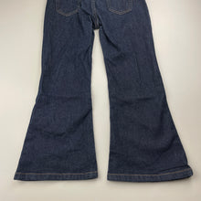 Load image into Gallery viewer, Girls FREDERICK CASEY, dark stretch denim bootcut jeans, adjustable, Inside leg: 47cm, EUC, size 5,  