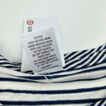 Load image into Gallery viewer, Girls Target, navy &amp; white cotton long sleeve top, NEW, size 12,  