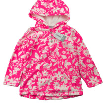Load image into Gallery viewer, Girls Carters, floral lightweight fleece hooded sweater, NEW, size 4,  