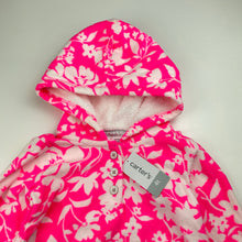 Load image into Gallery viewer, Girls Carters, floral lightweight fleece hooded sweater, NEW, size 4,  