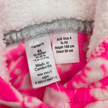 Load image into Gallery viewer, Girls Carters, floral lightweight fleece hooded sweater, NEW, size 4,  