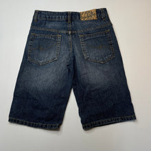 Load image into Gallery viewer, Boys MONGOOSE, dark denim jean shorts, *adjustable elastic missing*, W: 33.5cm across, FUC, size 9,  