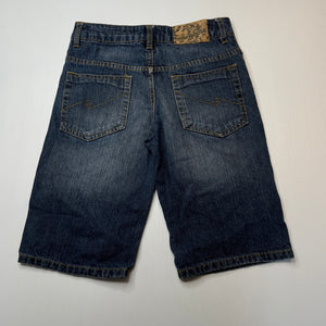 Boys MONGOOSE, dark denim jean shorts, *adjustable elastic missing*, W: 33.5cm across, FUC, size 9,  