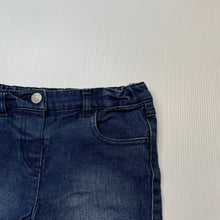 Load image into Gallery viewer, Girls H&amp;T, blue stretch denim shorts, adjustable, GUC, size 5,  