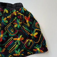 Load image into Gallery viewer, Girls lined, embroidered skirt, elasticated, L: 27.5cm, GUC, size 5-6,  