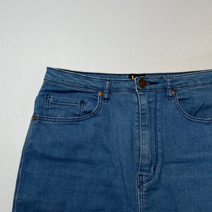 Girls Lee, lightweight stretch denim skirt, L: 39cm, W: 33cm across unstretched, FUC, size 10-12,  