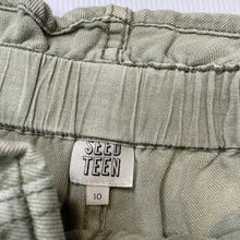 Load image into Gallery viewer, Girls Seed, khaki cotton shorts, elasticated, GUC, size 10,  