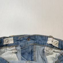 Load image into Gallery viewer, Girls Cotton On, distressed stretch denim shorts, adjustable, GUC, size 4,  