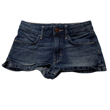 Load image into Gallery viewer, Girls H&amp;M, blue denim shorts, adjustable, GUC, size 6,  