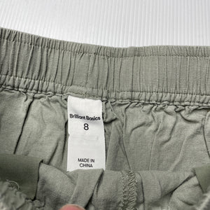 Girls Brilliant Basics, linen/viscose shorts, elasticated, GUC, size 8,  