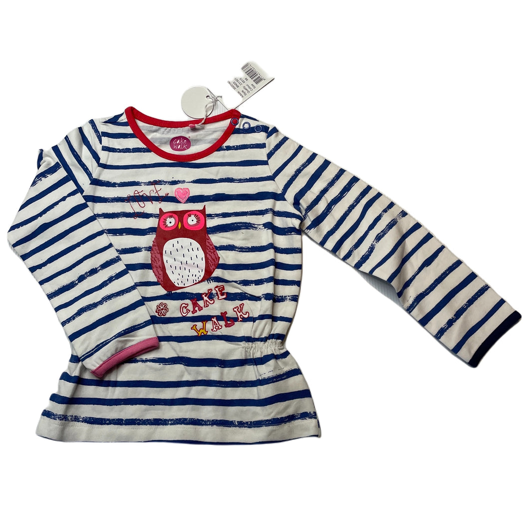 Girls Cake Walk, stretchy long sleeve top, owl, NEW, size 3,  