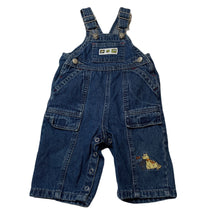 Load image into Gallery viewer, Boys BLUE RIDGE, embroidered denim overalls / dungarees, EUC, size 00,  