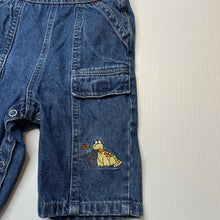 Load image into Gallery viewer, Boys BLUE RIDGE, embroidered denim overalls / dungarees, EUC, size 00,  