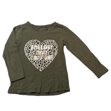 Load image into Gallery viewer, Girls Favourites, khaki cotton long sleeve top, unicorn, GUC, size 4,  