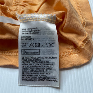 Girls H&M, orange cotton peplum top, EUC, size 2,  