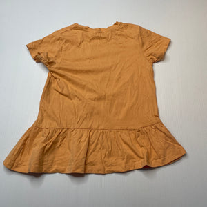 Girls H&M, orange cotton peplum top, EUC, size 2,  