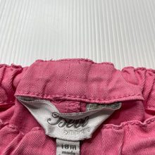 Load image into Gallery viewer, Girls Bebe by Minihaha, pink stretch cotton shorts, elasticated, FUC, size 1-2,  