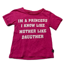 Load image into Gallery viewer, Girls Bentleyz, pink cotton t-shirt / top, princess, GUC, size 3,  