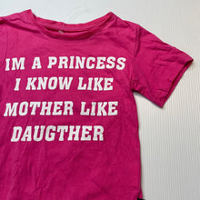 Load image into Gallery viewer, Girls Bentleyz, pink cotton t-shirt / top, princess, GUC, size 3,  