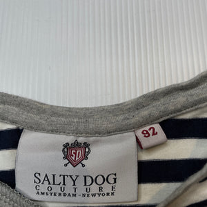 Girls SALTY DOG COUTURE, striped stretchy long sleeve top, EUC, size 2,  