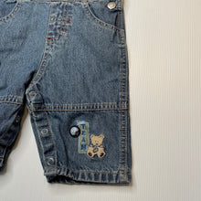 Load image into Gallery viewer, Boys Carters, lightweight denim overalls / dungarees, GUC, size 6 months,  