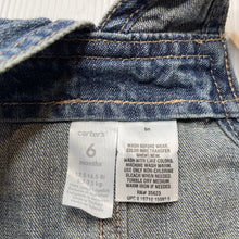 Load image into Gallery viewer, Boys Carters, lightweight denim overalls / dungarees, GUC, size 6 months,  