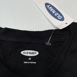 Girls Old Navy, black cotton long sleeve top, NEW, size 2,  