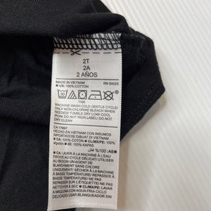 Girls Old Navy, black cotton long sleeve top, NEW, size 2,  