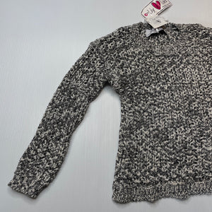 Girls Lily & Lola, black & white knitted sweater / jumper, NEW, size 3-4,  