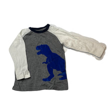 Load image into Gallery viewer, Boys Cotton On, cotton long sleeve top, flocked dinosaur, EUC, size 2,  