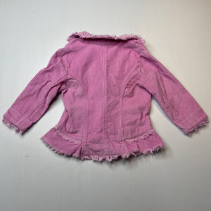 Girls Target, pink corduroy cotton jacket, GUC, size 1,  