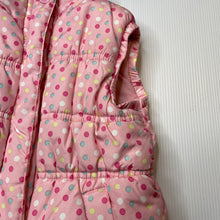 Load image into Gallery viewer, Girls Sprout, cotton lined puffer vest / sleeveless jacket, FUC, size 1,  