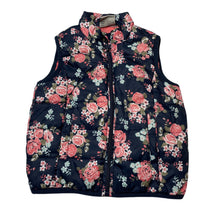 Load image into Gallery viewer, Girls Emerson, navy floral puffer vest / jacket, GUC, size 3,  