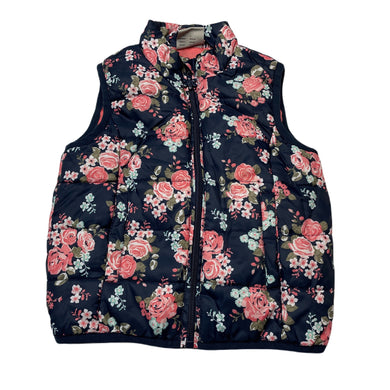 Girls Emerson, navy floral puffer vest / jacket, GUC, size 3,  