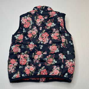 Girls Emerson, navy floral puffer vest / jacket, GUC, size 3,  