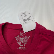 Load image into Gallery viewer, Girls H&amp;T, red cotton long sleeve top, NEW, size 2,  