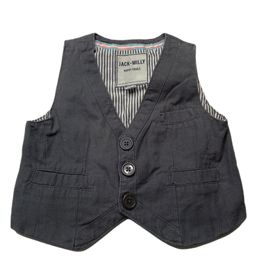Boys Jack & Milly, cotton casual waistcoat / vest, GUC, size 0,  
