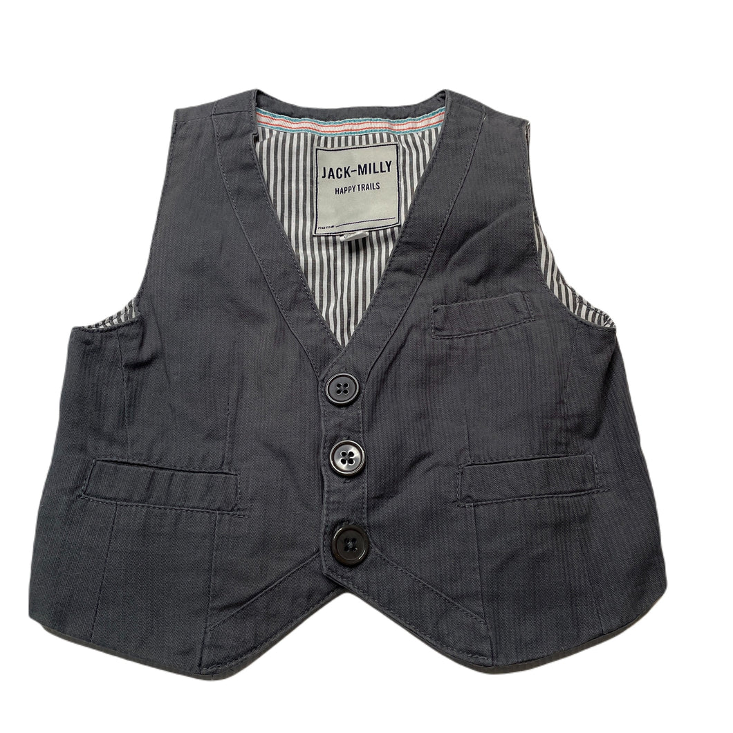 Boys Jack & Milly, cotton casual waistcoat / vest, GUC, size 0,  